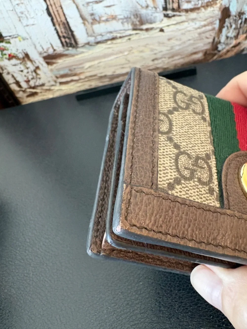Gucci GG Canvas Compact Ophidia Wallet
